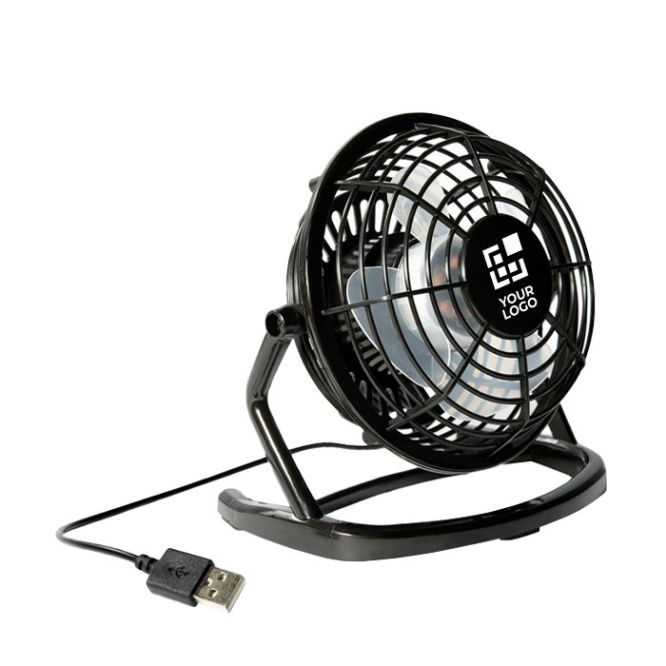 Ventilatore usb pubblicitario di design colore nero