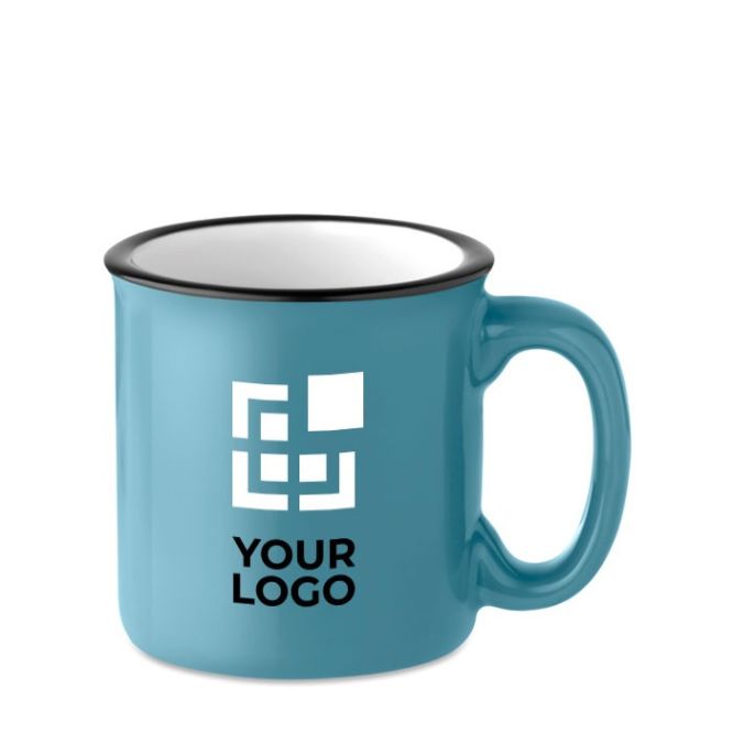 Tazza con logo stile vintage vista area di stampa