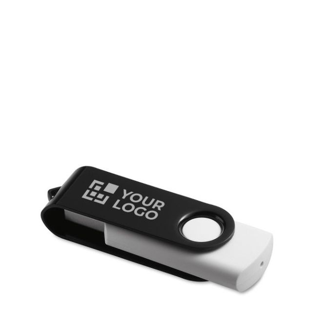 pen drive personalizzate con clip a colori vista area di stampa