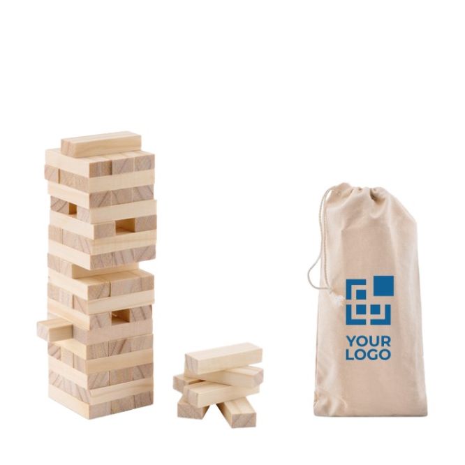 Gioco del Jenga per tutta la famiglia vista area di stampa