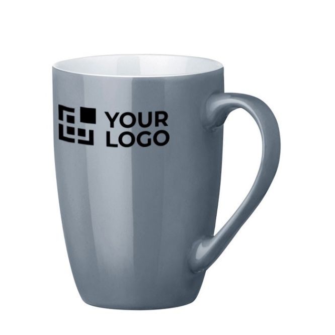Moderna tazza di merchandising da 370ml vista area di stampa