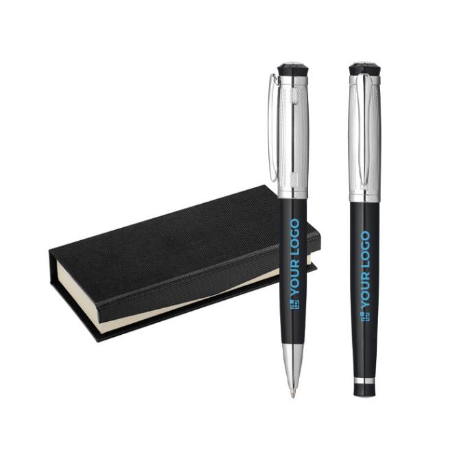 Set penne personalizzabili con astuccio vista area di stampa
