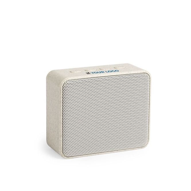 Speaker personalizzati in paglia di grano vista area di stampa
