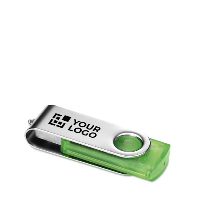 Pendrive personalizzata con corpo trasparente vista area di stampa