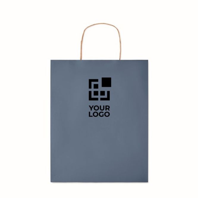 Shopper di carta personalizzate vista area di stampa