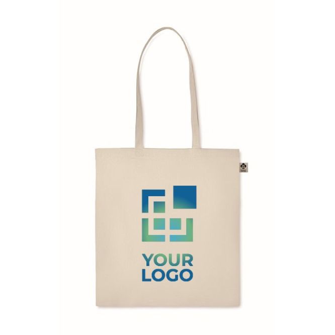 Shopper personalizzabili in cotone organico vista area di stampa