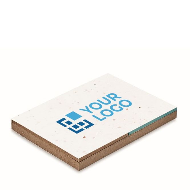 Blocchetti post it personalizzati con semi vista area di stampa