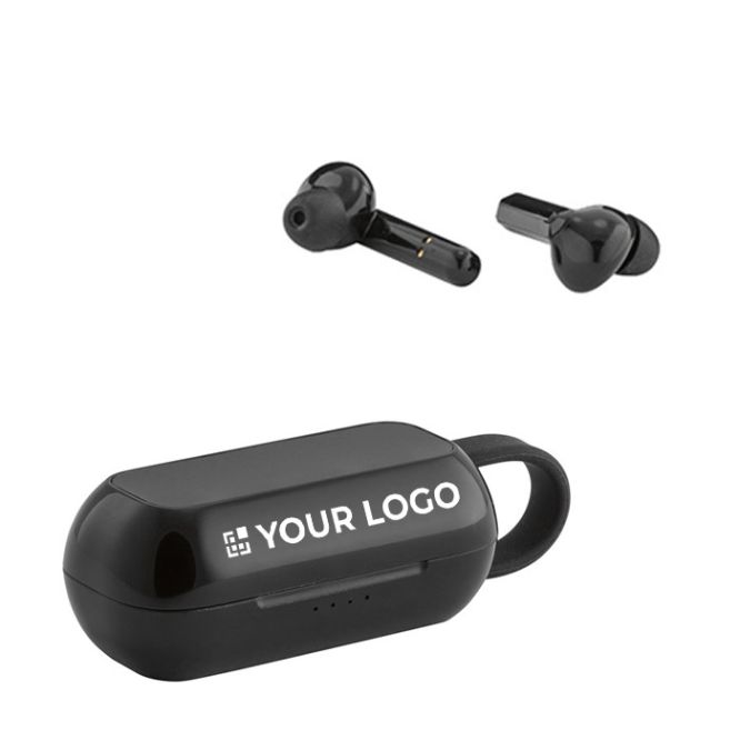 Cuffiette wireless personalizzabili vista area di stampa