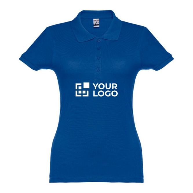Polo magliette personalizzate da donna vista area di stampa