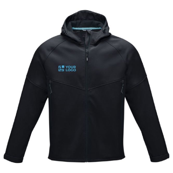 Giacche invernali softshell riciclate vista area di stampa