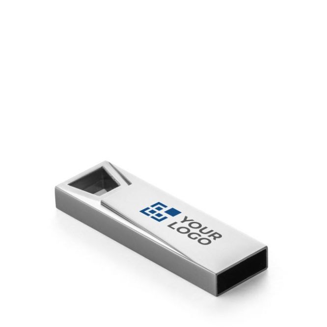 Chiavette usb con occhiello trapezoidale vista area di stampa