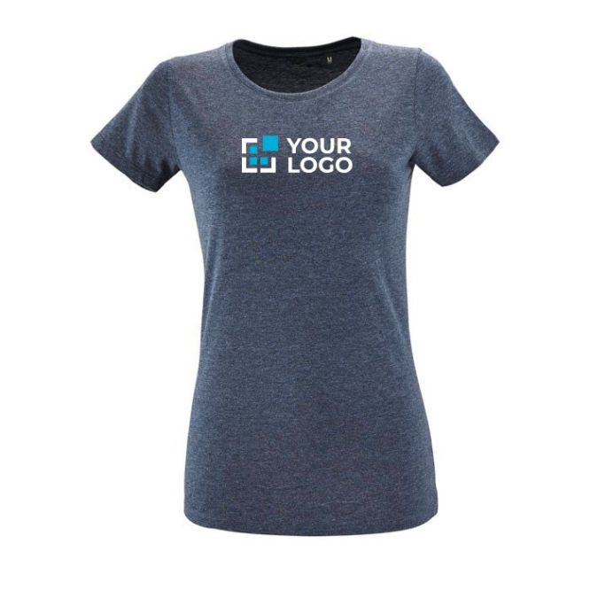 T shirt con logo in cotone semi pettinato vista area di stampa