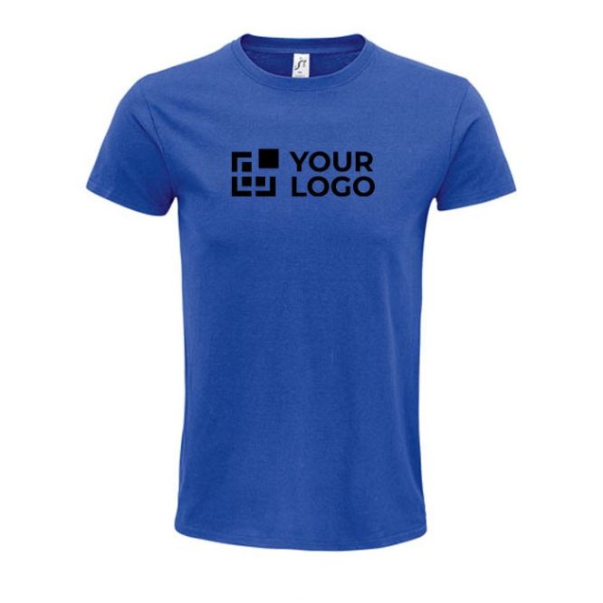 T shirt promozionali in cotone organico vista area di stampa