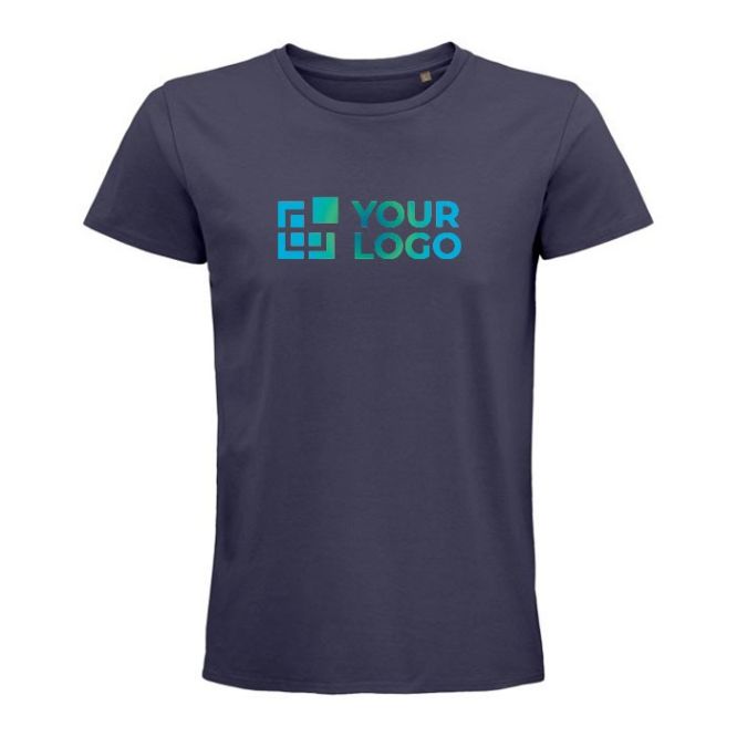 T shirt pubblicitarie in cotone organico vista area di stampa