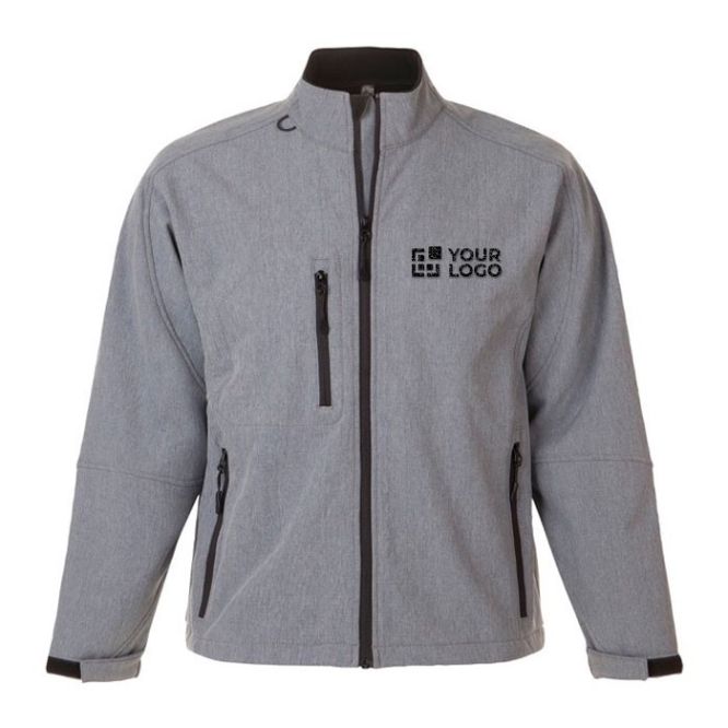 Giubbotti soft shell personalizzati con logo vista area di stampa