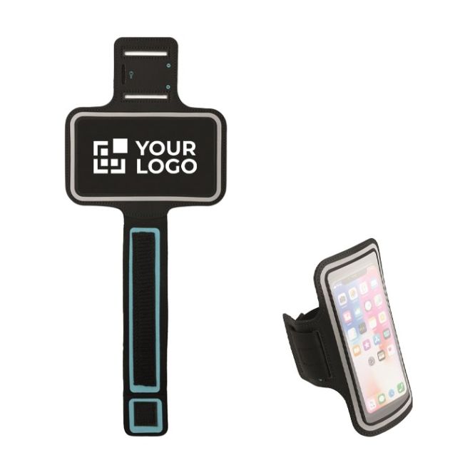 Fascia da braccio porta cellulare colore nero