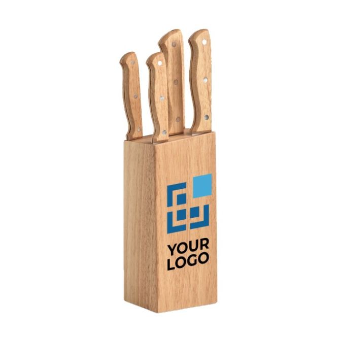 Coltelli con incisione personalizzata colore legno