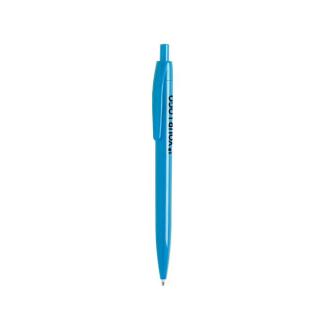 Colorate biro personalizzate con logo vista area di stampa