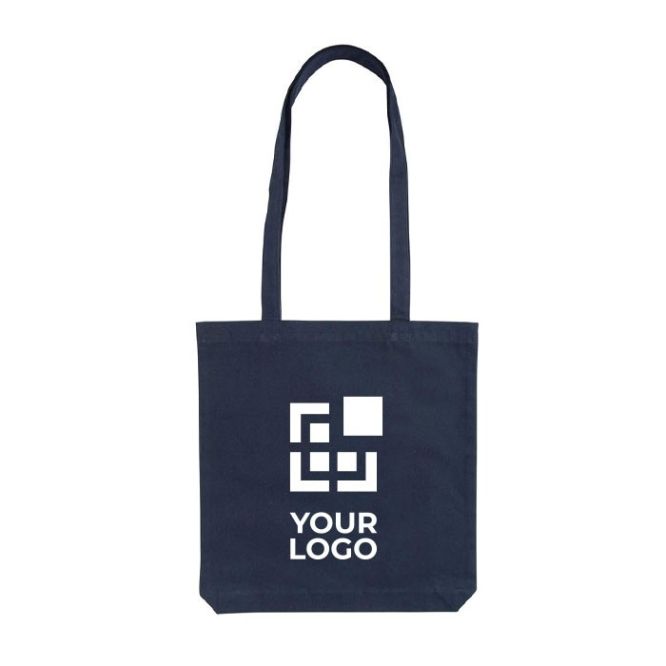 Shopper in cotone riciclato 330 g/m² vista area di stampa
