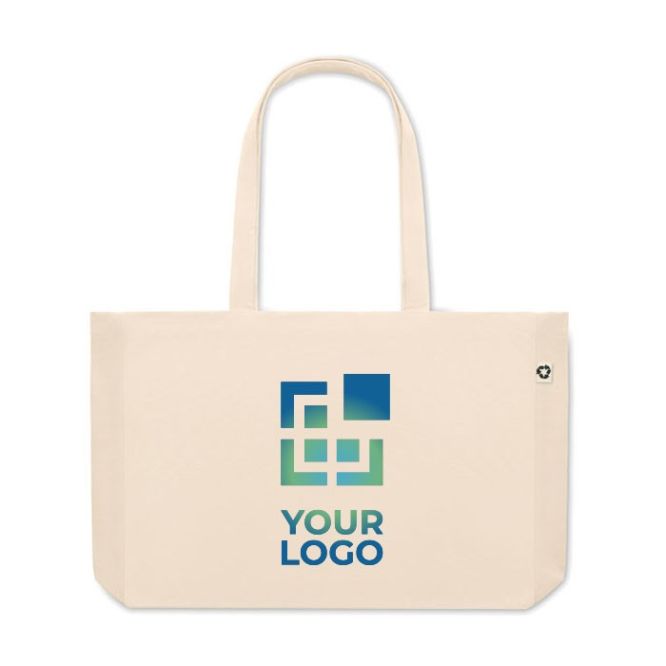 Borsa in canvas riciclata da 280 gr/m² vista area di stampa