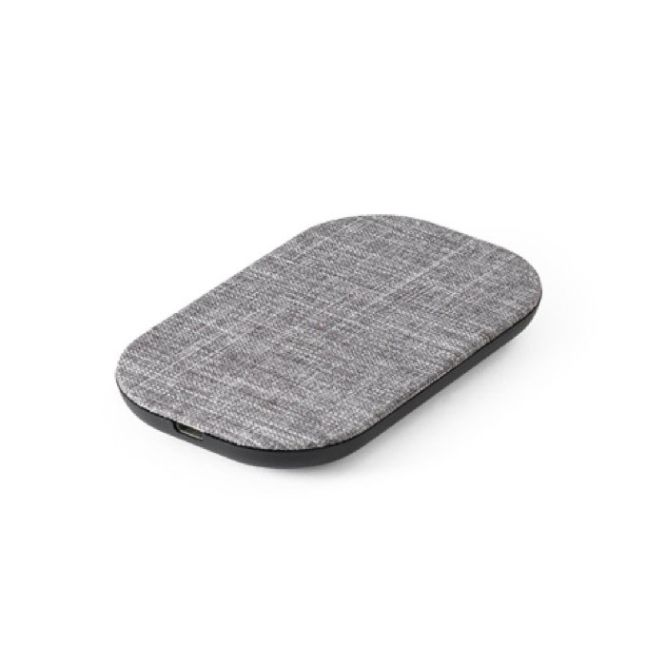 Caricabatteria con logo ecologico color grigio