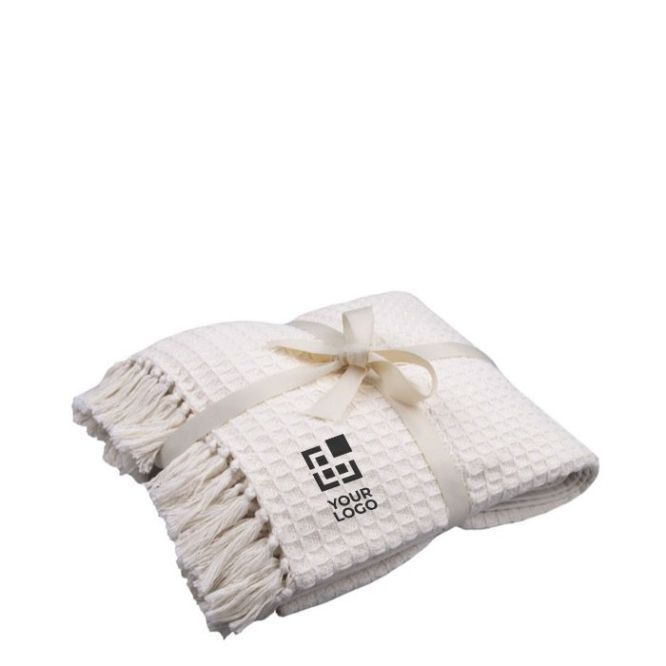 Coperte personalizzate in cotone vista area di stampa