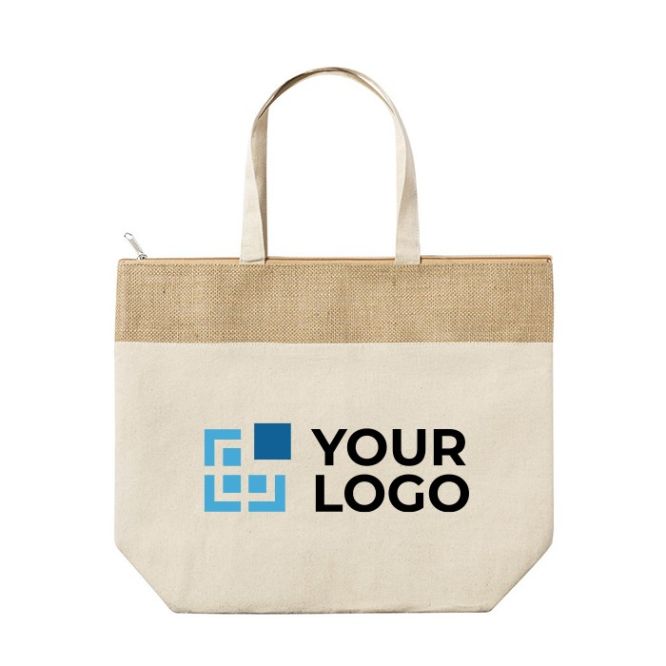 Borsa frigo in cotone da 225 gr/m² vista area di stampa