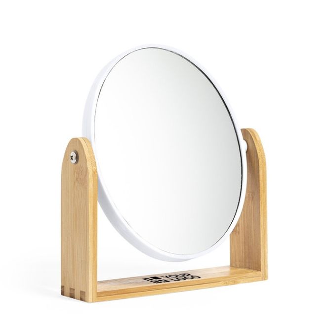 Doppio specchio da tavolo personalizzabile color naturale seconda vista