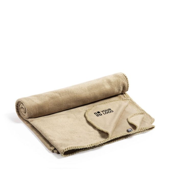 Coperta in pile rPET da 200 g/m² vista area di stampa