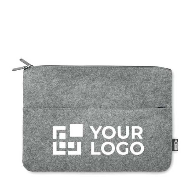 Custodia per laptop in feltro  vista area di stampa
