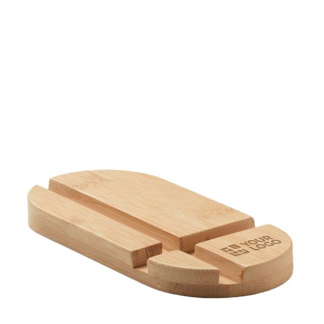 Supporto in legno per cellulari e tablet vista area di stampa