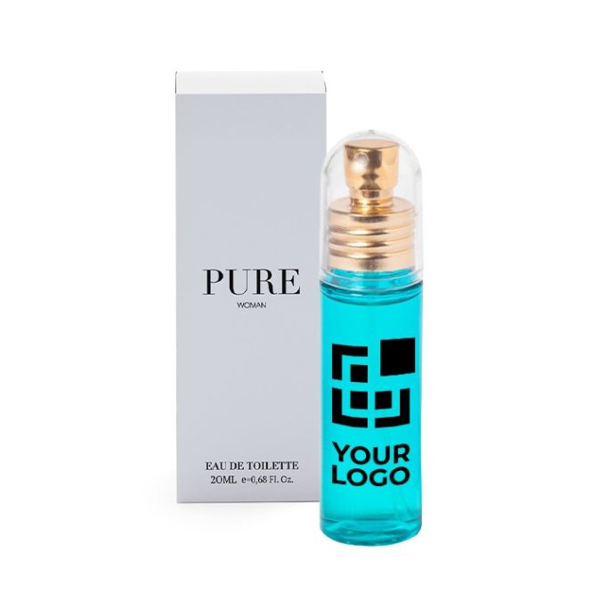 Eau de toilette dalle noti dolci vista area di stampa