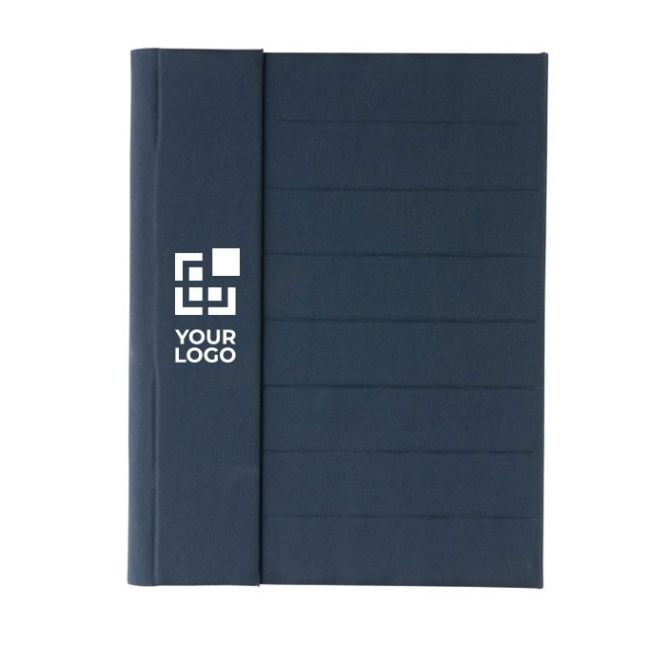 Portfolio con block notes e chiusura magnetica vista area di stampa