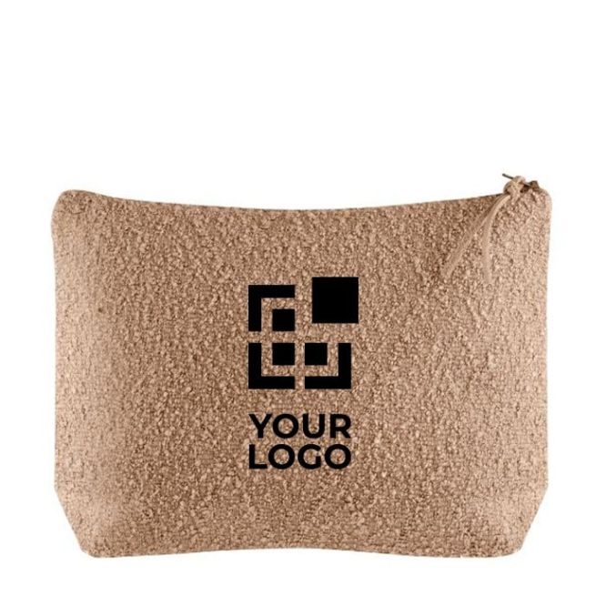 Pochette in tessuto di cotone e poliestere vista area di stampa