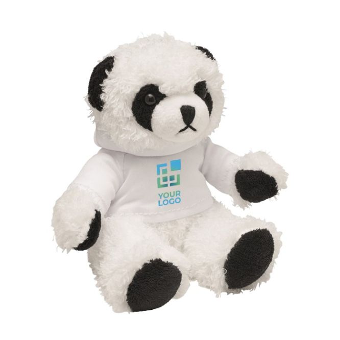 Tenero panda di peluche con logo