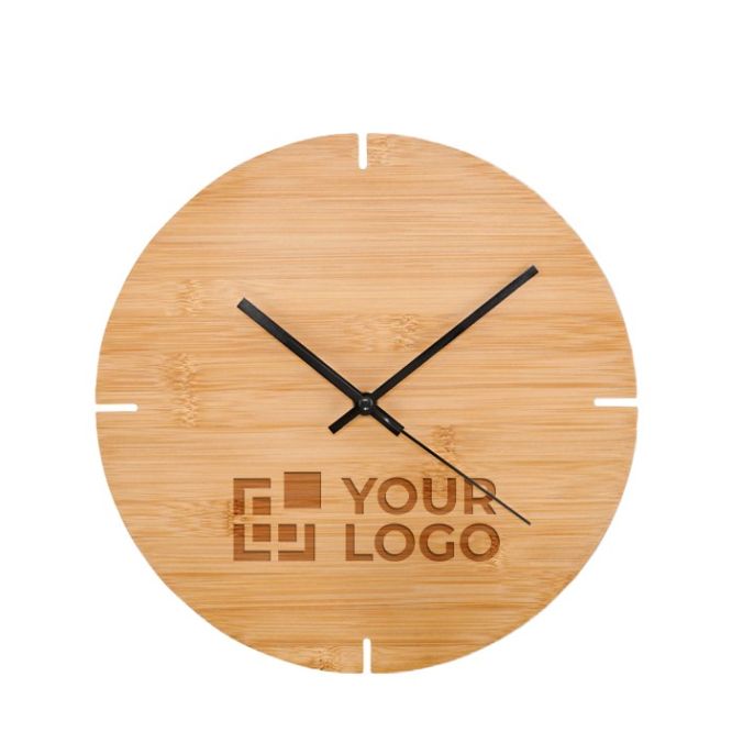 Orologio da parete in legno di bambù senza numeri