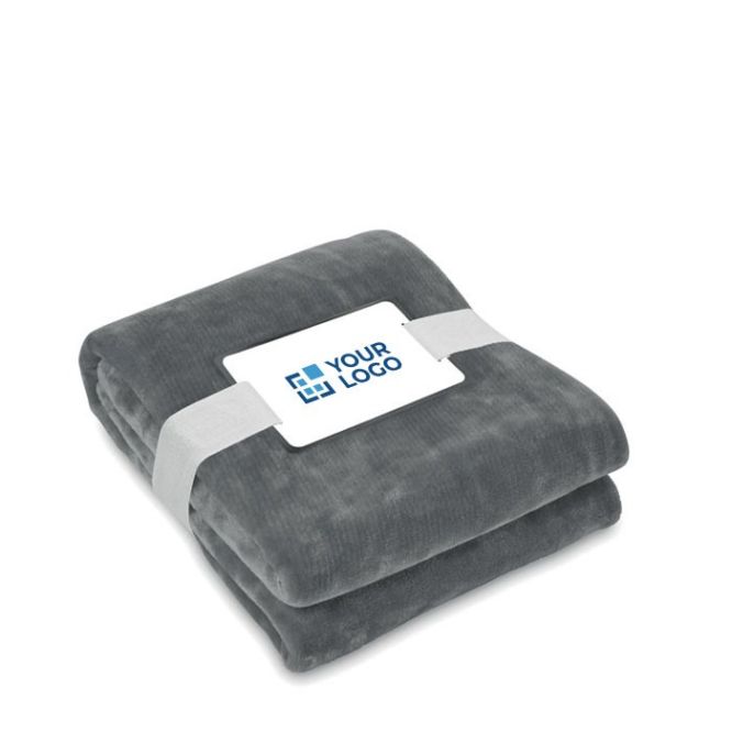 Coperta in pile di flanella RPET da 280 gr/m² vista area di stampa