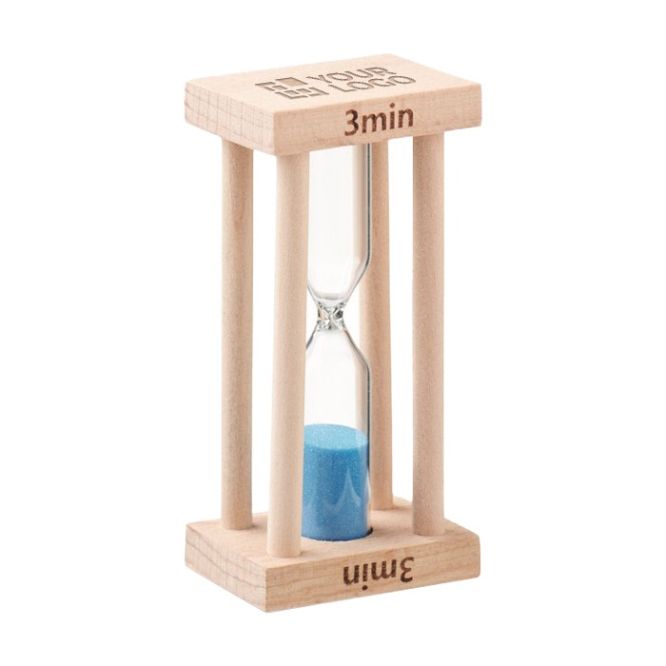 Clessidra con struttura in legno da 3 minuti