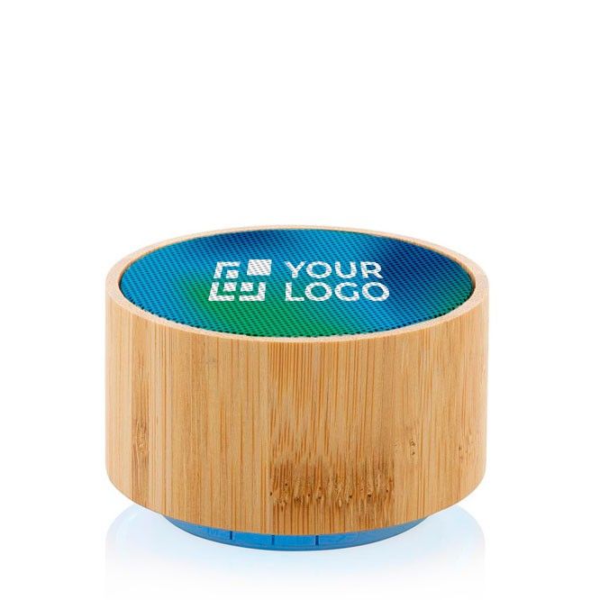 Speaker wireless in bambù da 3 W vista area di stampa