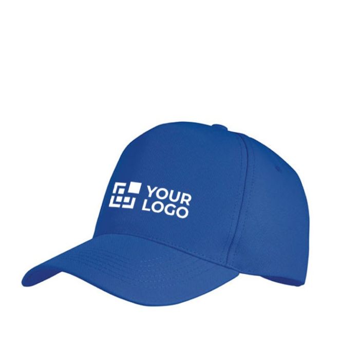 Cappellino da baseball a 5 pannelli in poliestere con logo
