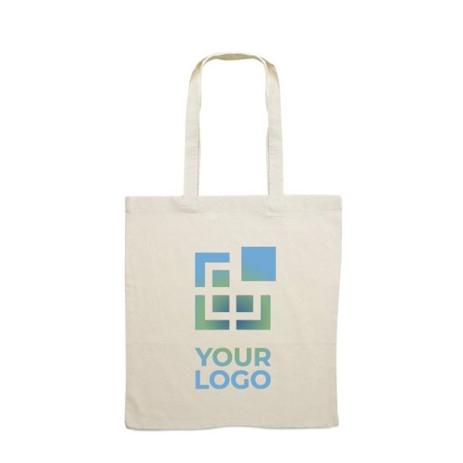 Shopper in cotone biologico da 180 gr/m² con manici lunghi