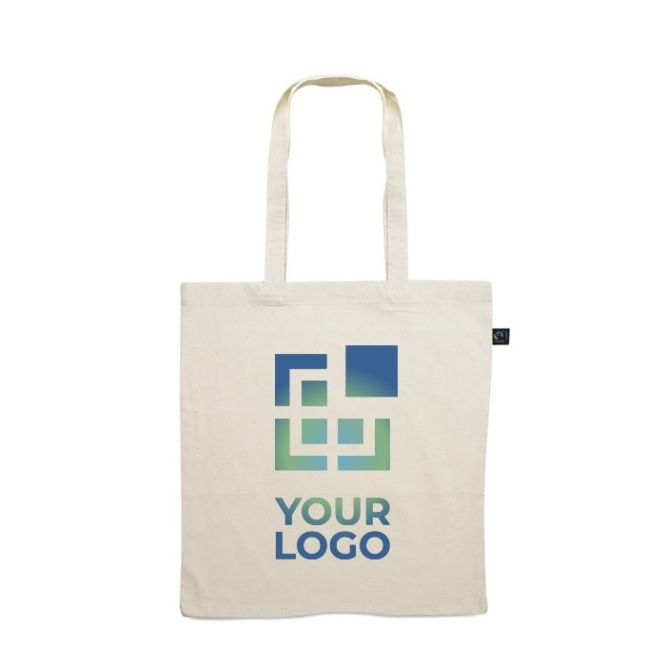 Shopper in cotone da140 gr/m² proveniente dal equo e solidale vista area di stampa
