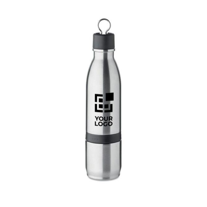 Borraccia in acciaio inox da 500ml con bicchiere da 310 ml incorporato vista area di stampa