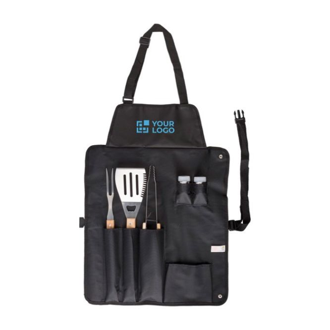 Set da barbecue composto da 6 accessori e grembiule