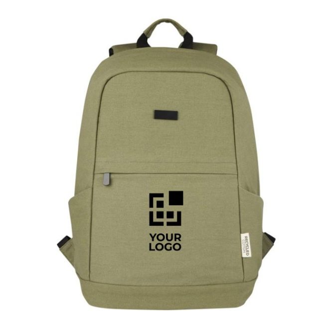 Zaino antifurto in canvas riciclato e cotone con tasca pc 15,6”