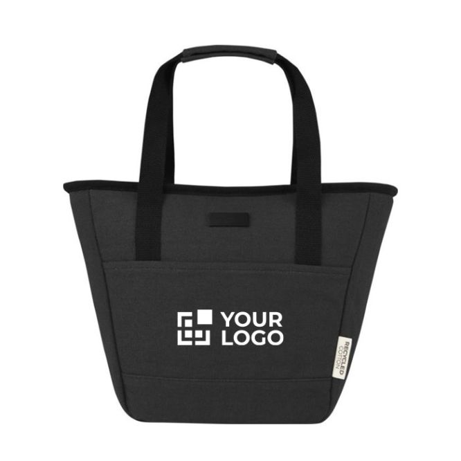 Borsa termica in cotone riciclato 330g/m² con scomparto da 6l