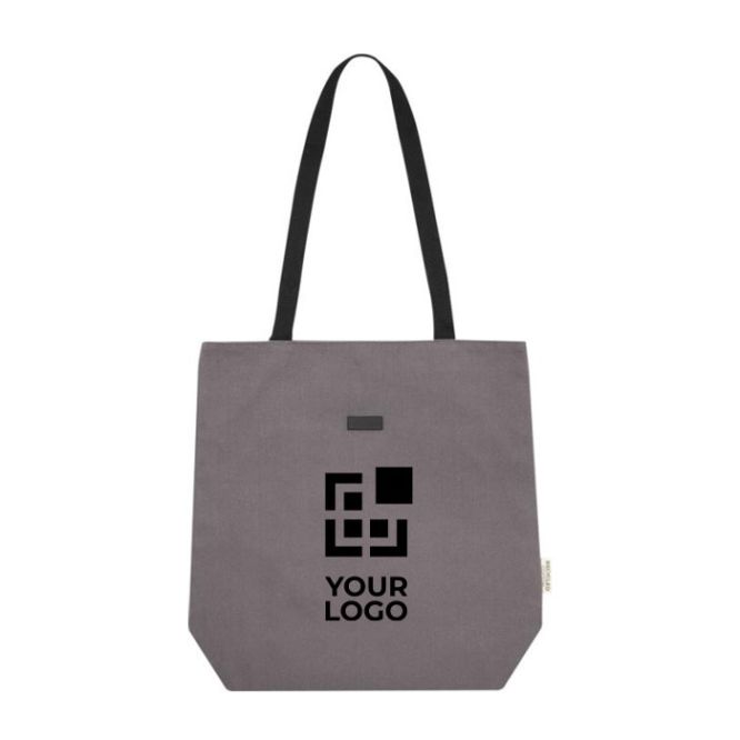 Tote bag in canvas di cotone riciclato con tasca per pc 15”