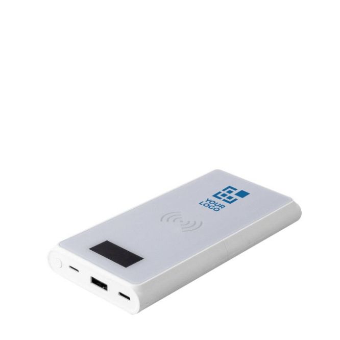 Power bank wireless in ABS riciclato da 10.000 mAh e 5W