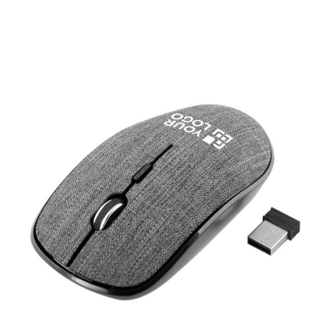 Mouse wireless realizzato in ABS rivestito in poliestere RPET