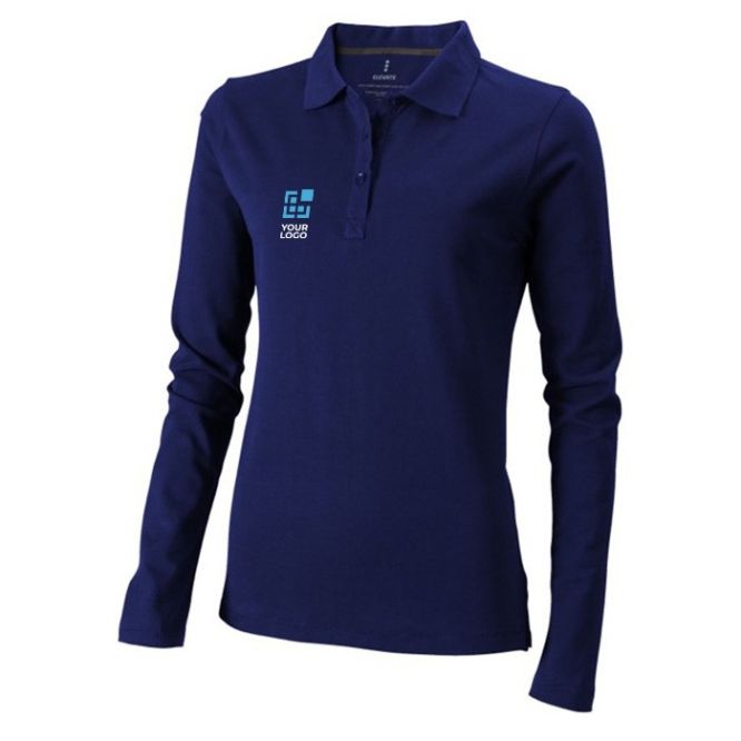 Polo a maniche lunghe donna in cotone da 200 g/m² Elevate Life